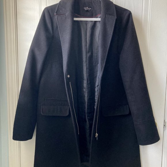 Topshop black coat - Picture 3 of 12